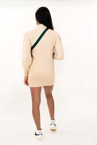 Casual Sweater Dress - Khaki