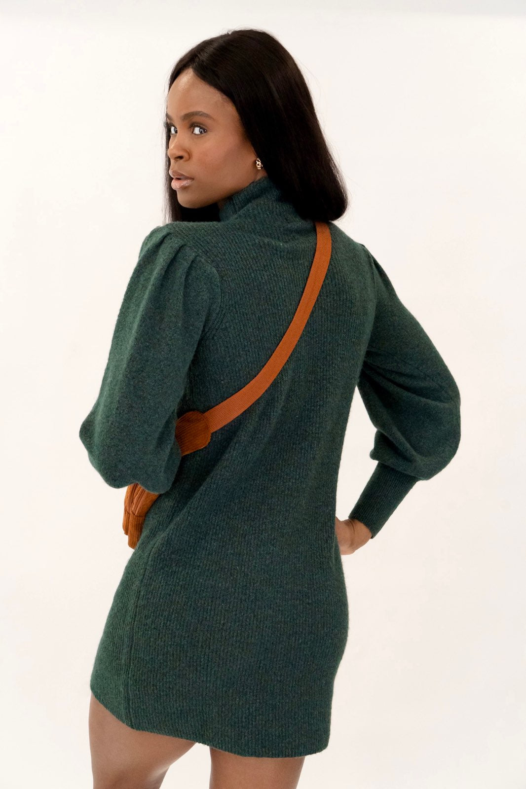 Casual Sweater Dress - Green