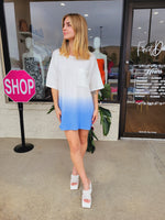 Spring Ombre Tee-Blue