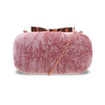 Bow Clasp Box Clutch - Pink