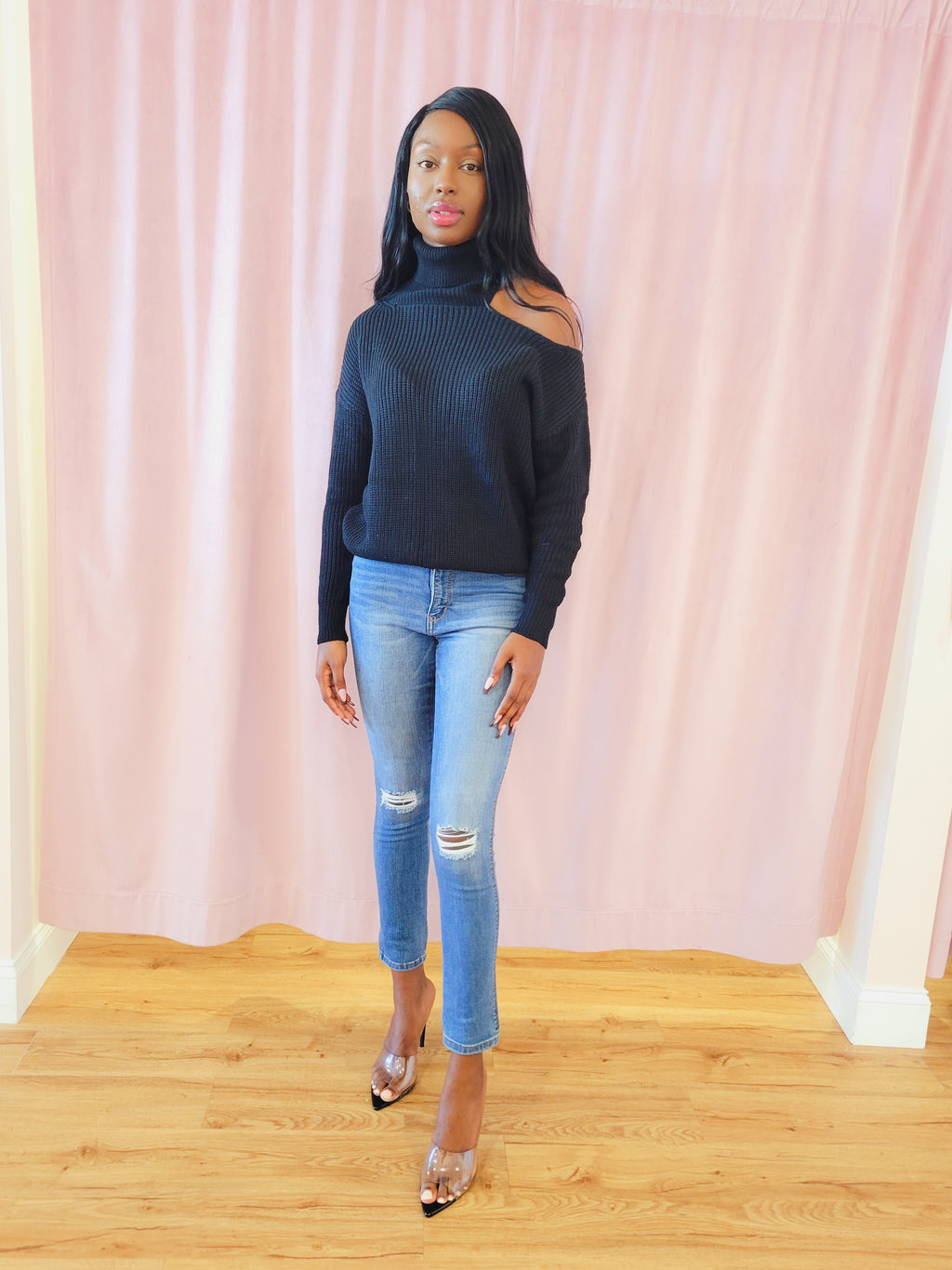Cold Shoulder Sweater