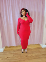 Sweetly Simple Dress Curvy- Red