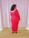 Sweetly Simple Dress Curvy- Red
