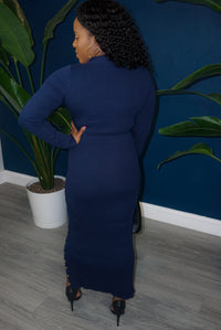 Oh Snap Dress- Navy